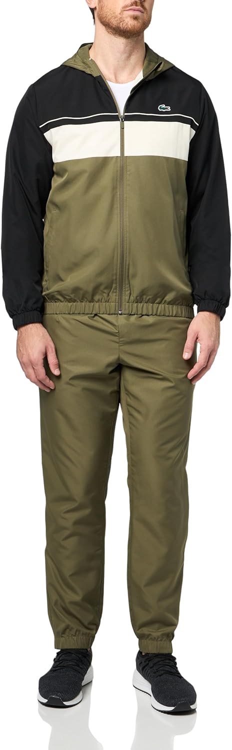 

Мужской спортивный костюм Lacoste Sport Diamond Taffeta, Olive/Black/Lapland