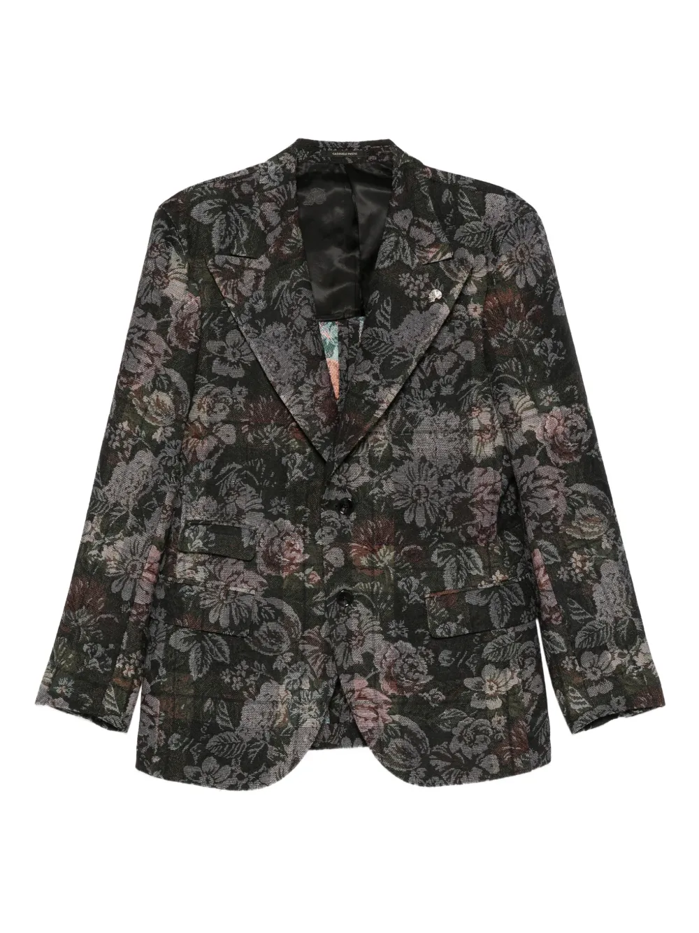 

Пиджак с цветочным узором Gabriele Pasini, черный