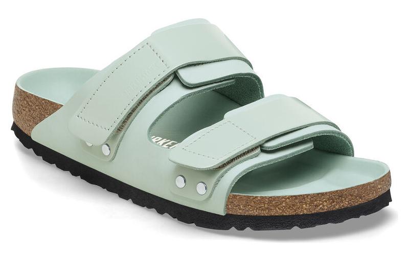 Женские кожаные сандалии Birkenstock, цвет серфинговый зеленый — фото 2