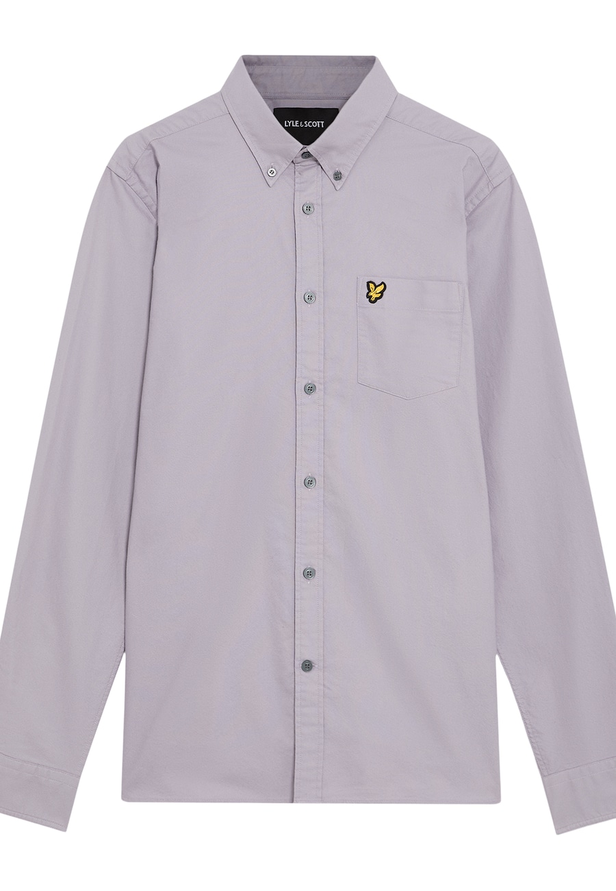 

Рубашка на пуговицах классического кроя Lyle & Scott, сиреневый