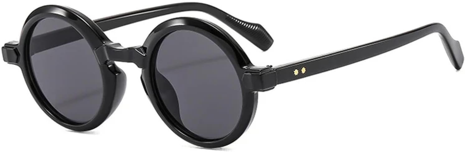 

Модные круглые солнцезащитные очки в стиле панк для женщин, для активного отдыха, роскошные солнцезащитные очки для женщин с градиентными линзами, очки с защитой от УФ-излучения UV400 HHZZYVY, Black-black