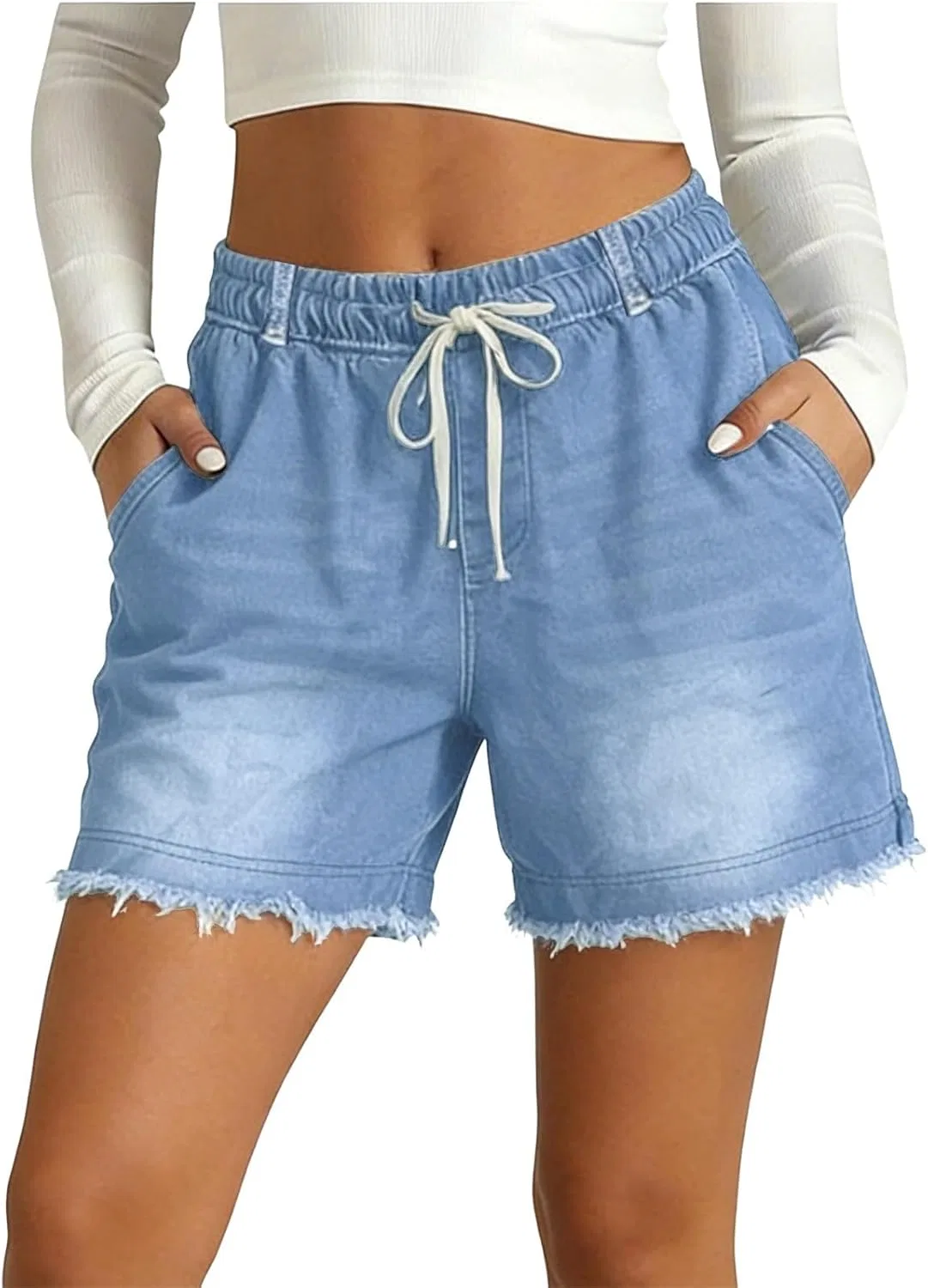 Шорты джинсовые женские, Generic, Light Blue