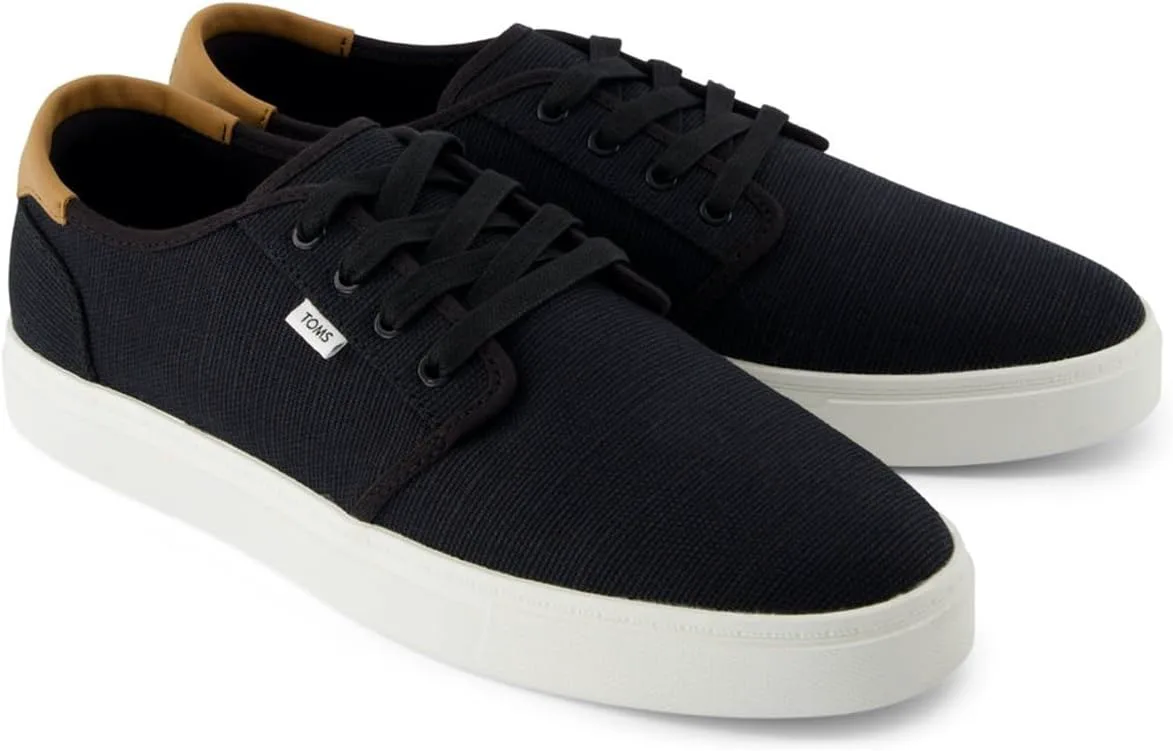 Мужские кеды TOMS Carlo 2.0 на шнуровке - черные, черный — фото 2