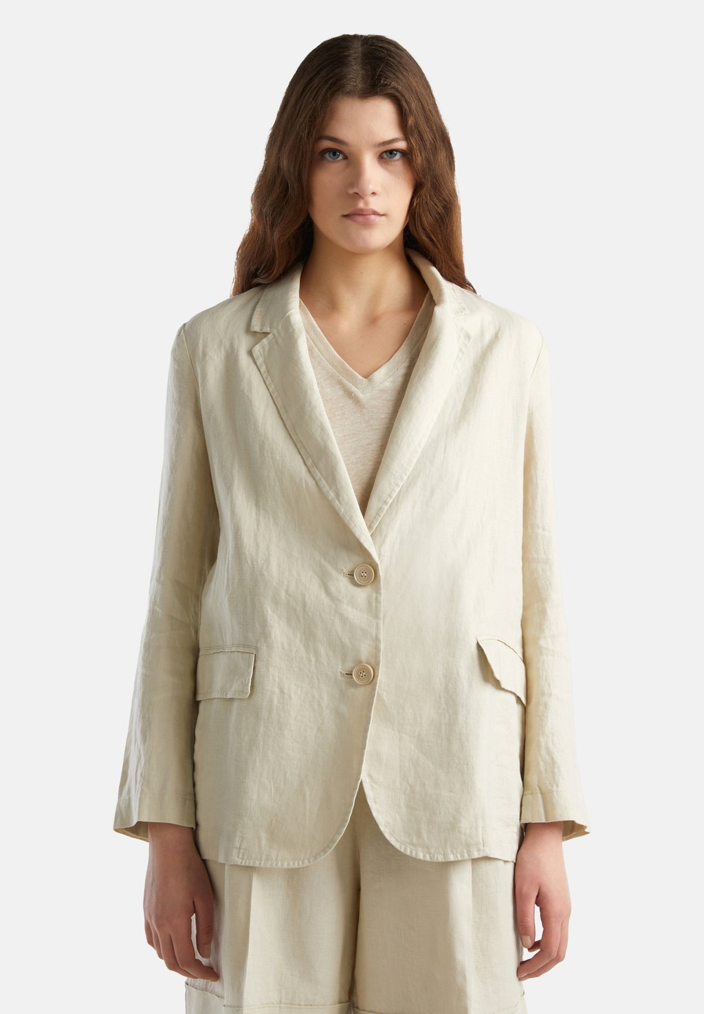 

Блейзер BLAZER United Colors of Benetton, бежевый