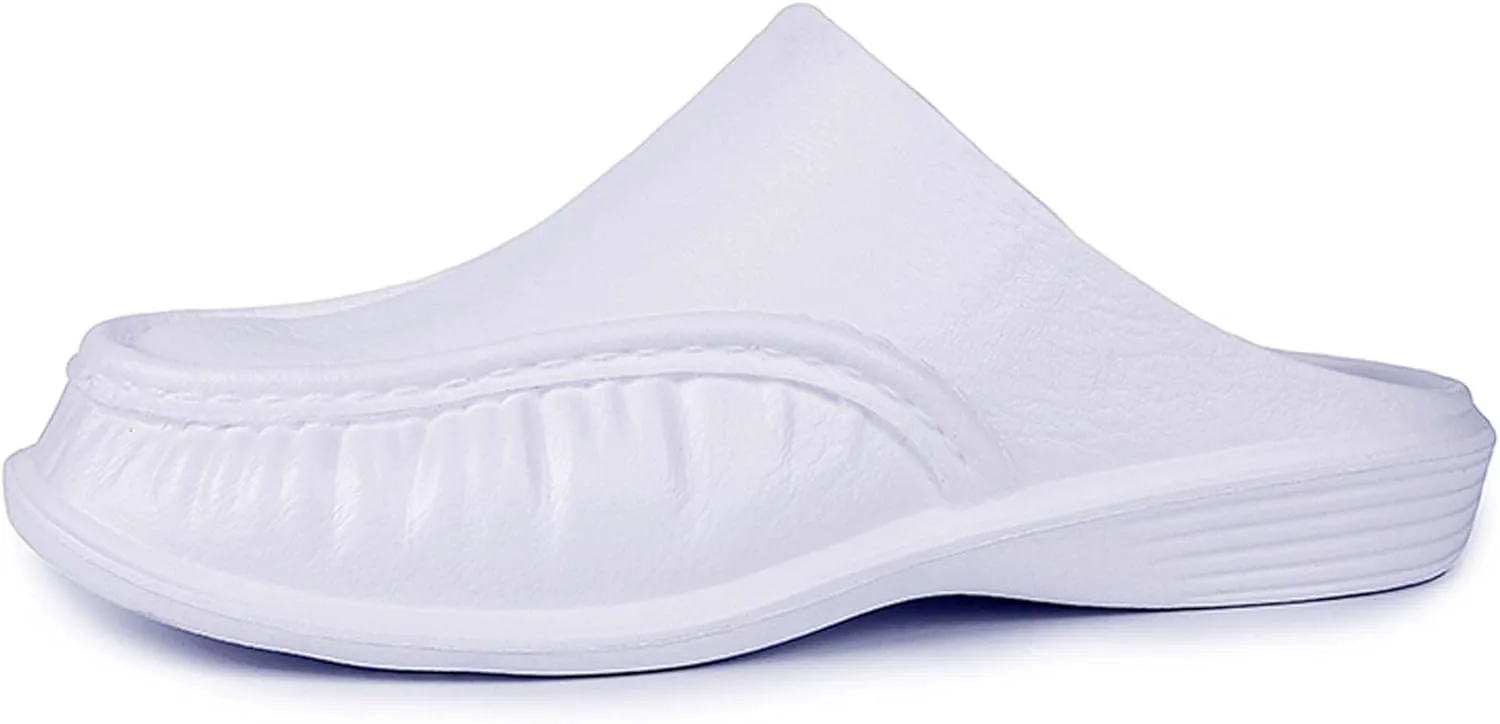 

Мужские горки, сандалии, кожаная обувь, дизайн моды, противоскользящие горки для помещений и уличного пространства, толстое дно, не скользящие, устойчивые к износу и прочность, легкий материал EVA Vtiao, белый