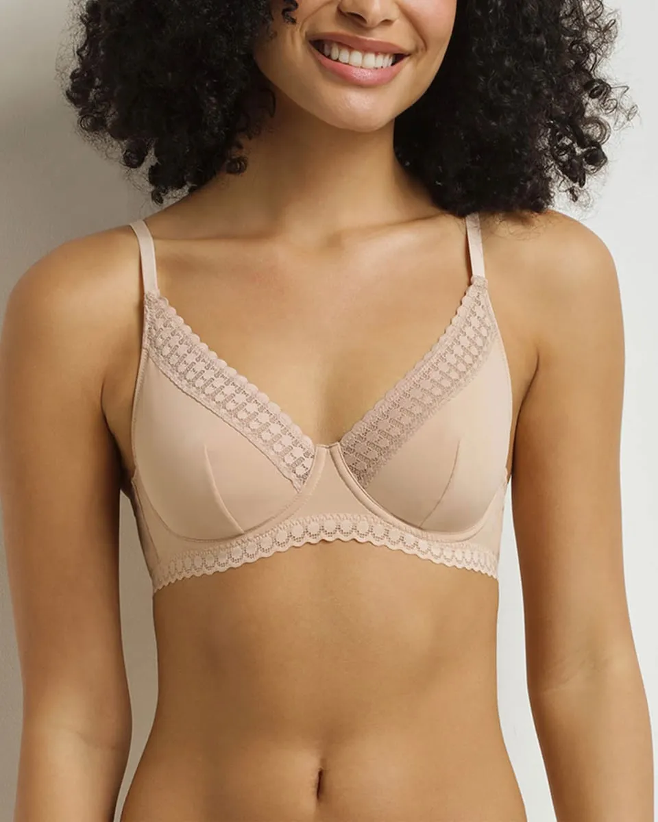 

Бюстгальтер-фуадр с косточками из микрофибры Dim, бежевый