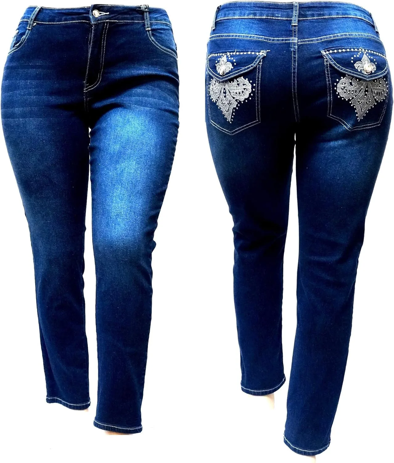 

L’square/Jack David/Be By Hailey Dark Blue Women's Plus Size Denim Jeans Stretch Bootcut/Skinny Pants L’square jeans