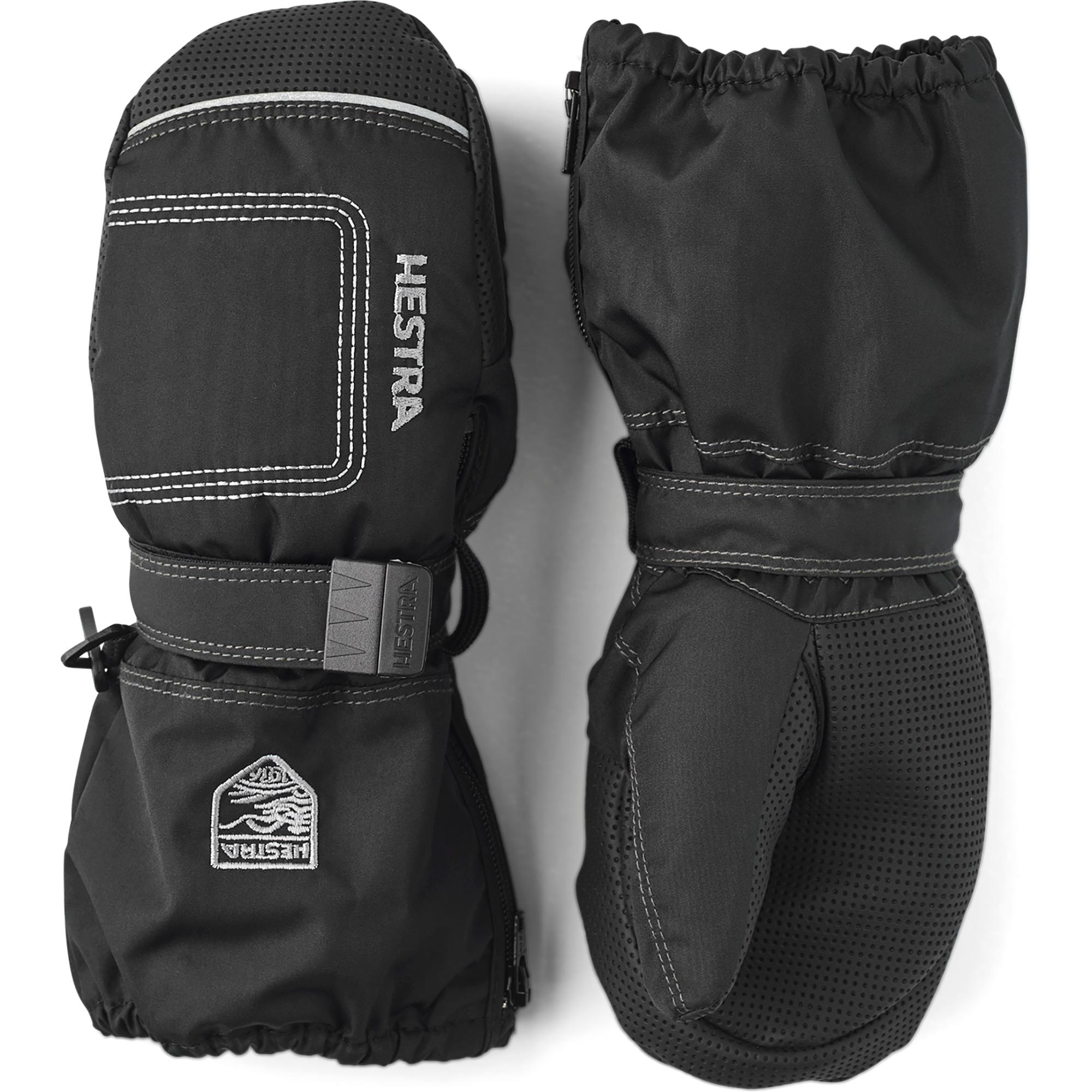 

Детские длинные варежки на молнии для малышей Hestra, Black