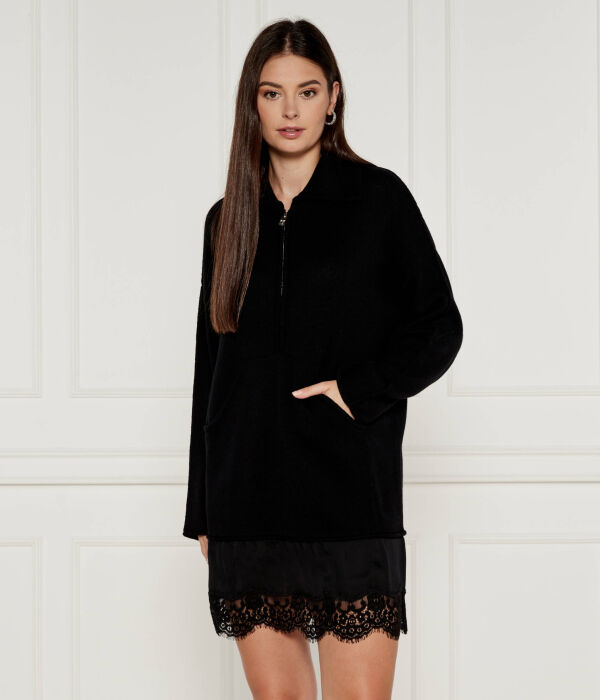 

Шерстяное платье nero Pinko, черный