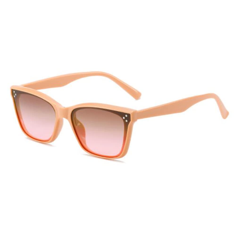 

Солнцезащитные очки в стиле ретро с рисунком «рисовые ногти», квадратной формы, для мужчин и женщин, с защитой от УФ-излучения (розовая оправа, коричневые розовые хлопья) Weloveushop, Rice Pink Frame Brown Pink Flakes