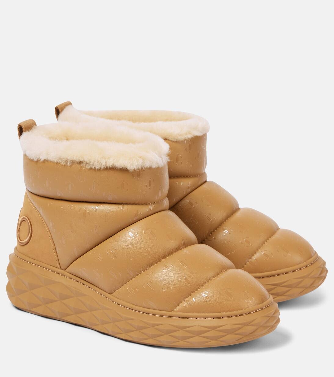 Сапоги зимние из кожи Xan Jimmy Choo, цвет v rattan mix