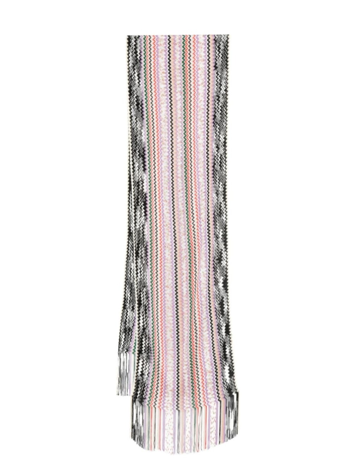 

Шарф Missoni с бахромой и узором «зигзаг», черный