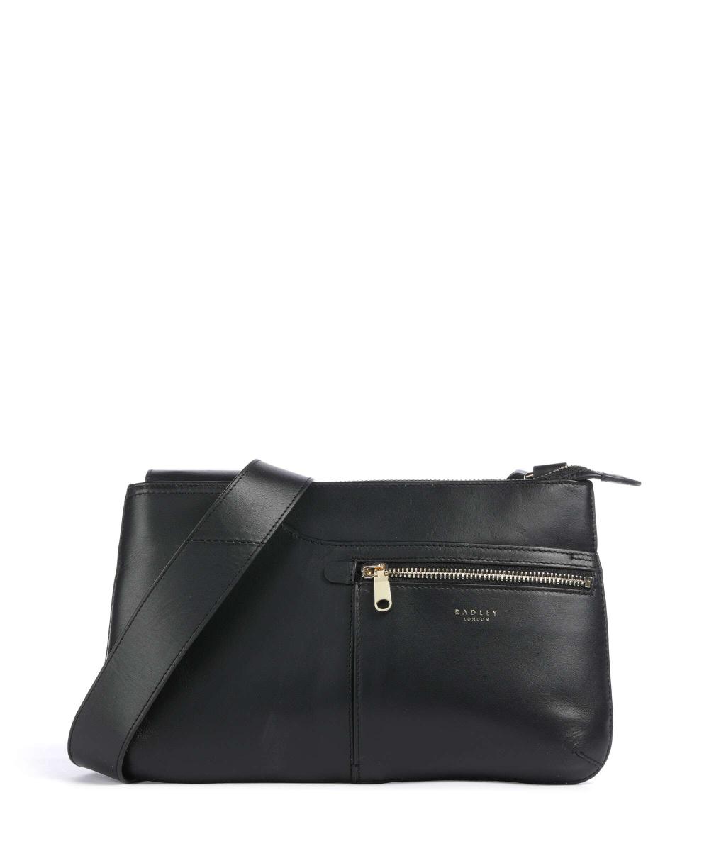 

Карманы сумка через плечо из мелкозернистой коровьей кожи Radley London, черный
