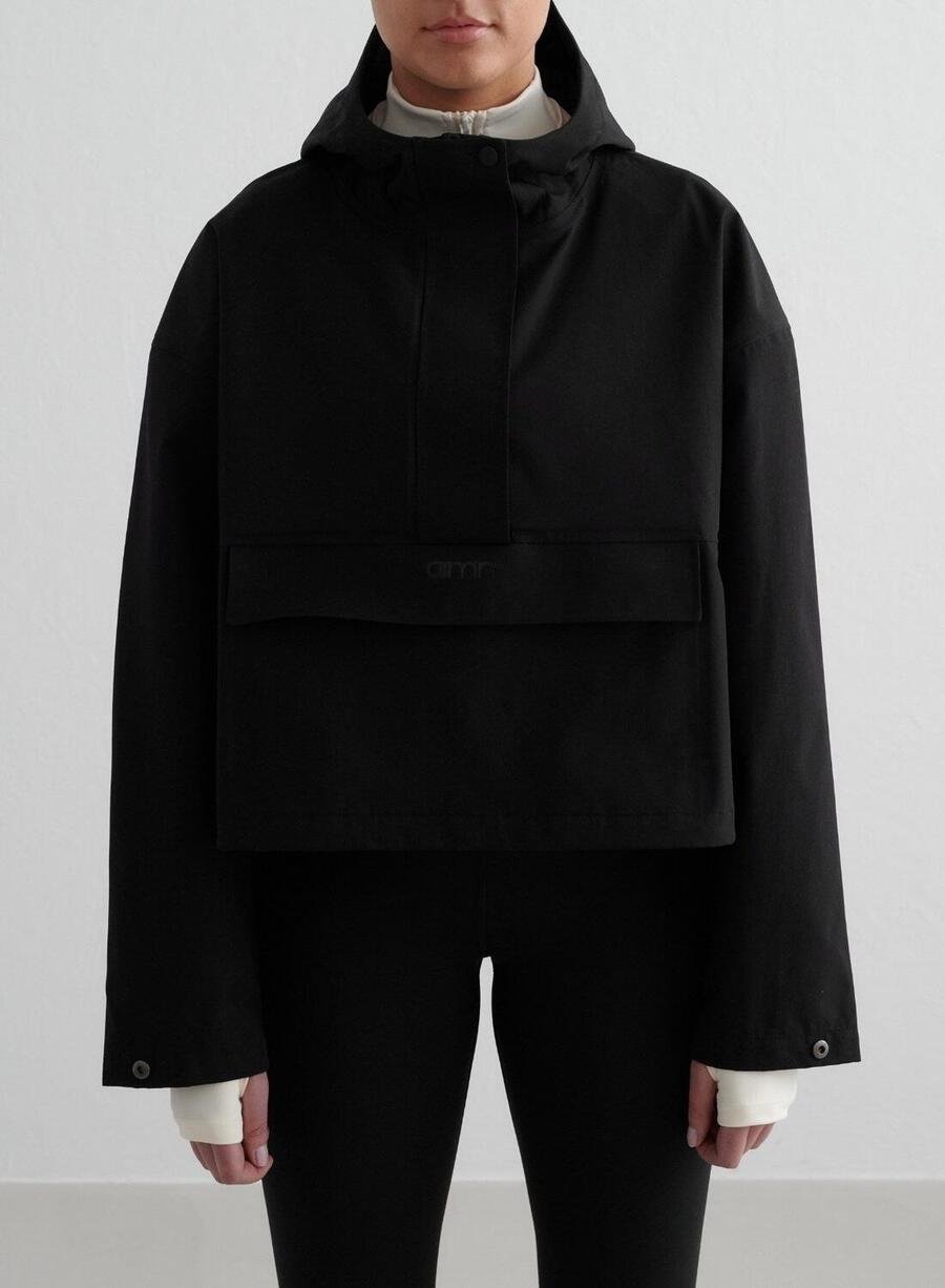 

AIM'N Женская водонепроницаемая укороченная куртка-анорак, черная