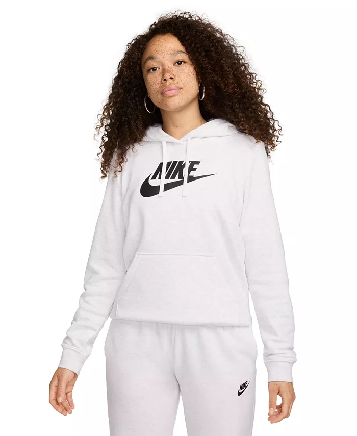 

Женский худи с логотипом Club Fleece для спорта Nike, серый