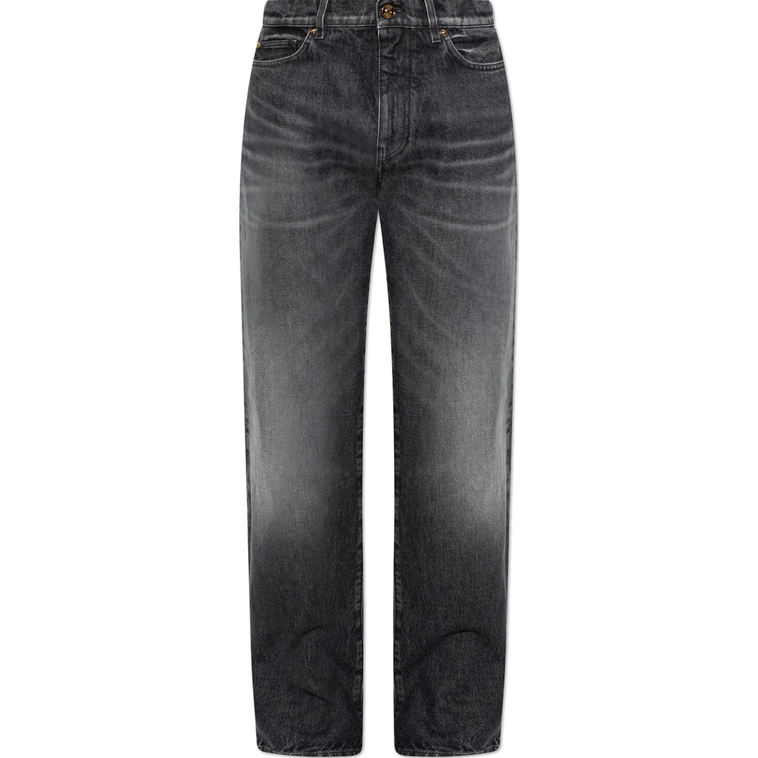 

Джинсы с вышитым логотипом VERSACE, черный