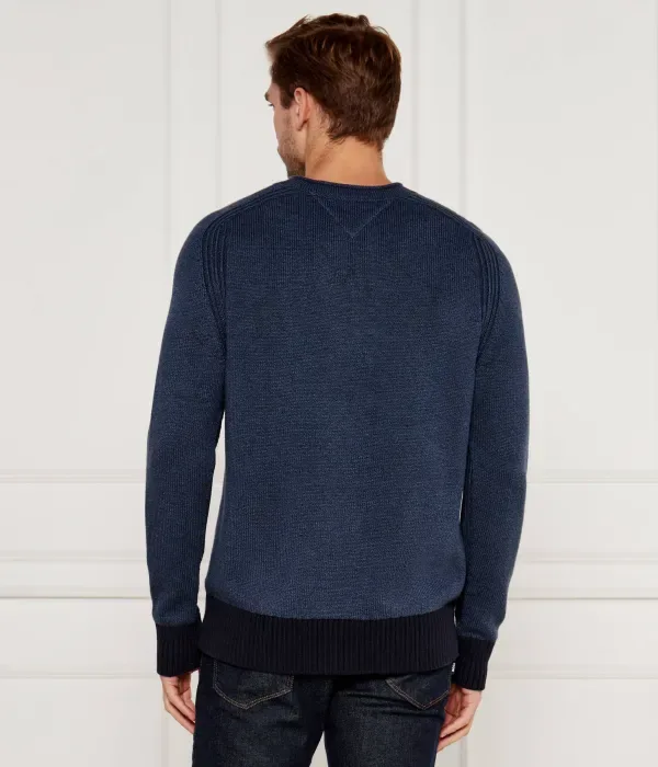Свитер regular fit Tommy Hilfiger, темно-синий — фото 3