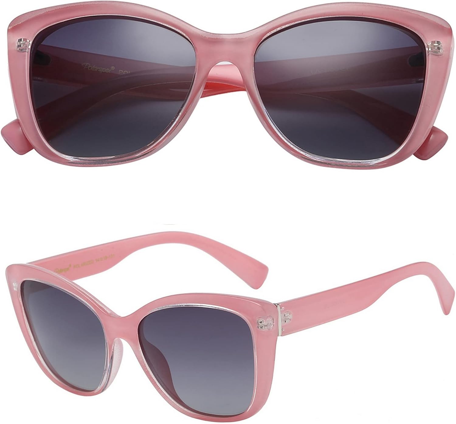 

Женские поляризованные солнцезащитные очки PolarSpex «кошачий глаз» – большие солнцезащитные очки с защитой от УФ-излучения UV400, стильные очки для пляжа или вождения, Princess Pink | Polarized Gradient Smoke