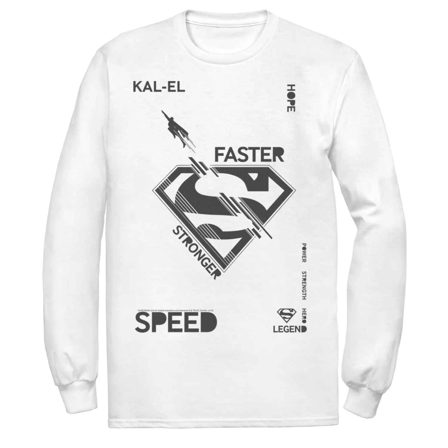 

Мужская футболка DC Comics Superman Kal-El Faster Stronger Speed ​​Legend Licensed Character