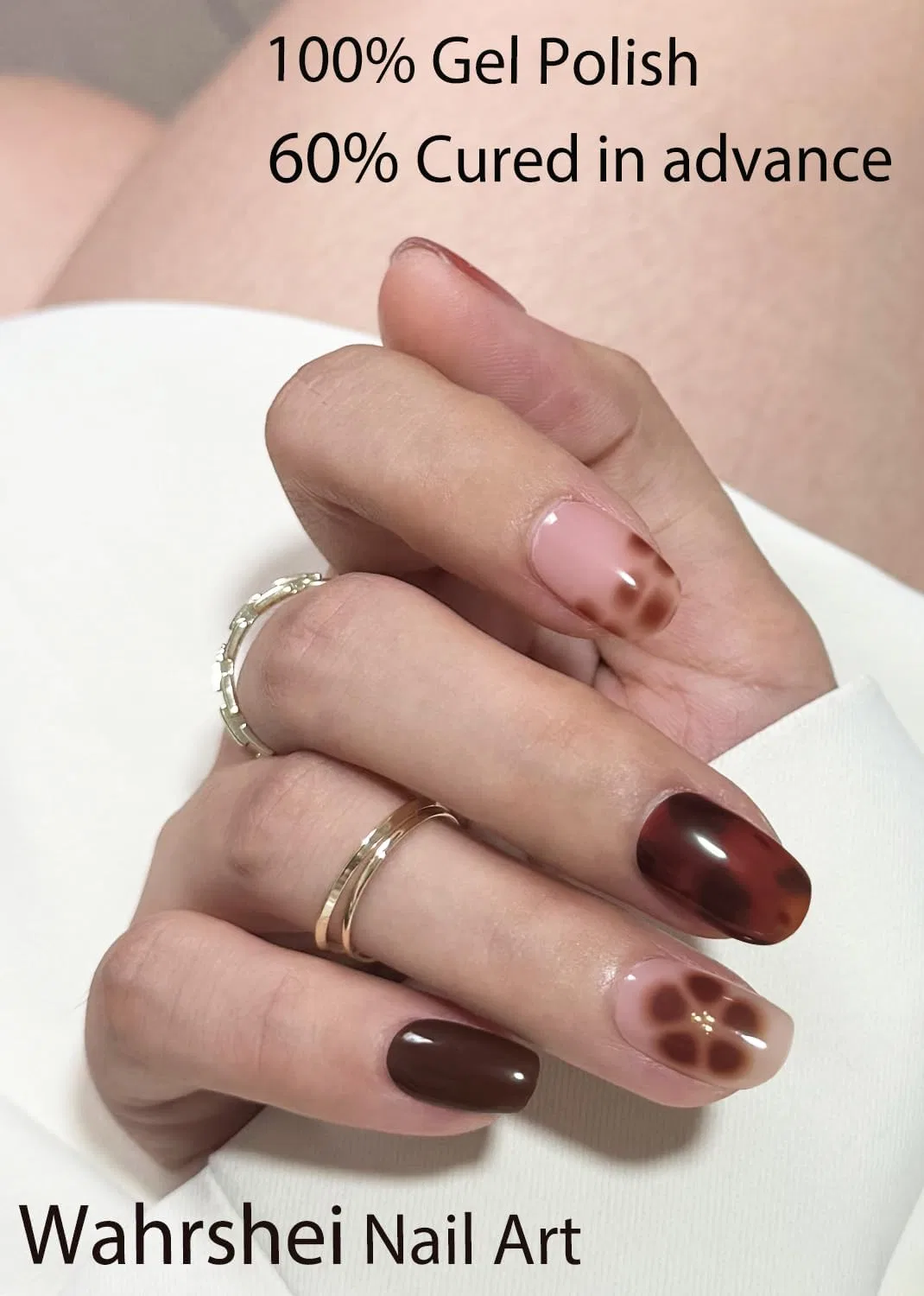 Самоклеящиеся УФ-фольги для ногтей «Khaki Leopard», 20 штук Wahrshei, Brown With Leopard Print — фото 3