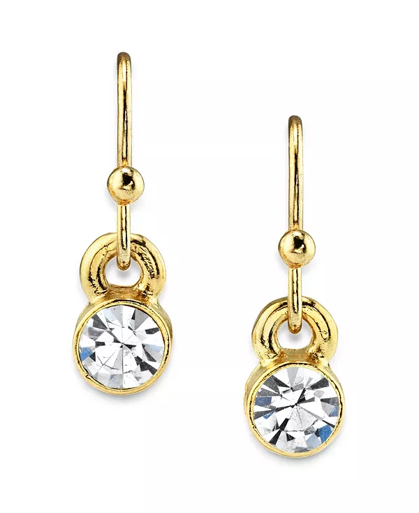 

Серьги-Подвески из круглой хрустальной проволоки с 14-каратным золотом 2028, white