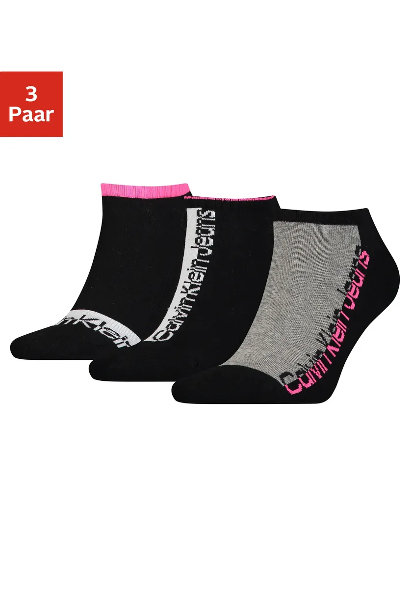 

Носки-кроссовки Calvin Klein (3 шт.) с запоминающимся логотипом CK, черный