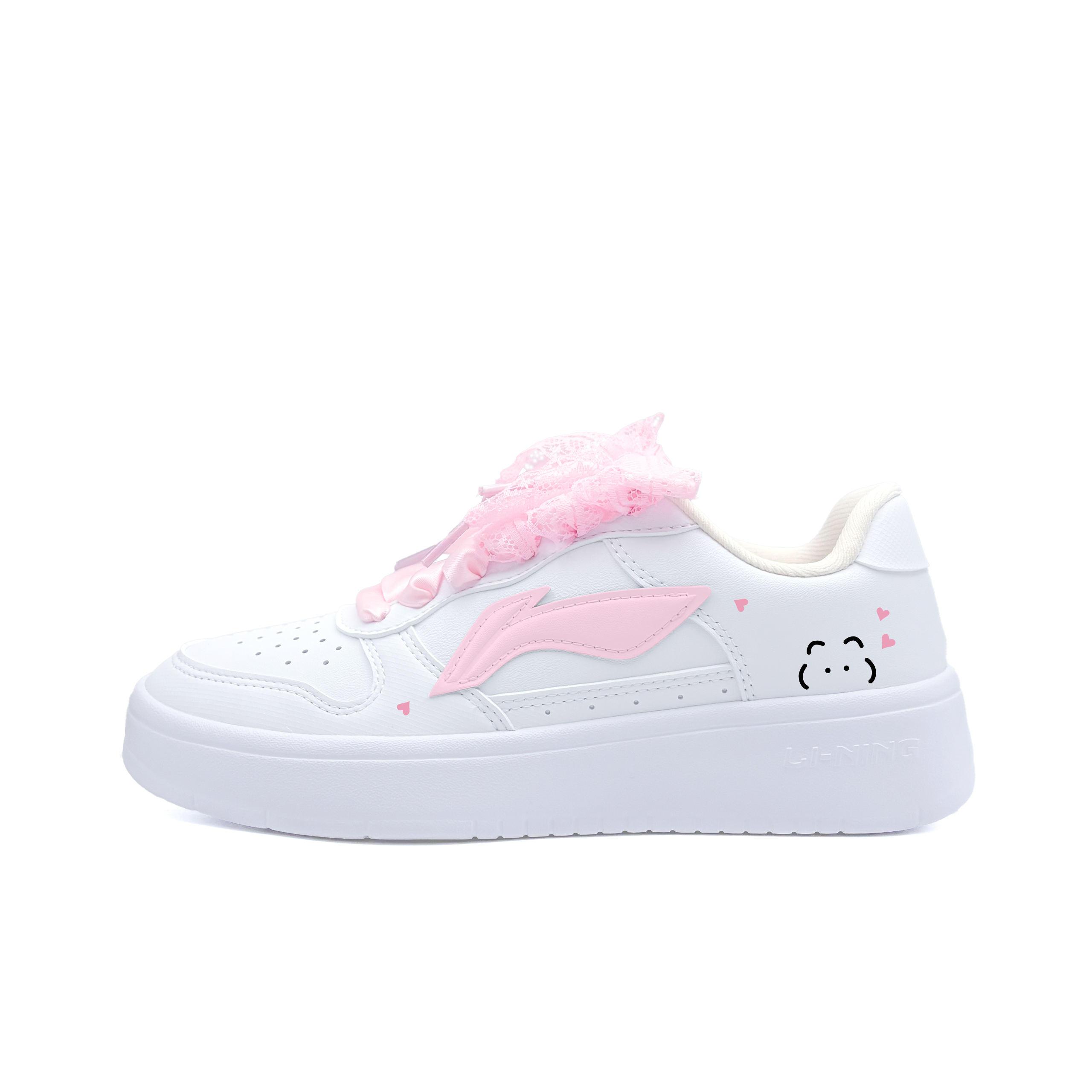 

Li-Ning Floating Boat Pink Blossom Milk Cat износостойкие и легкие низкие кроссовки для скейтбординга Unisex