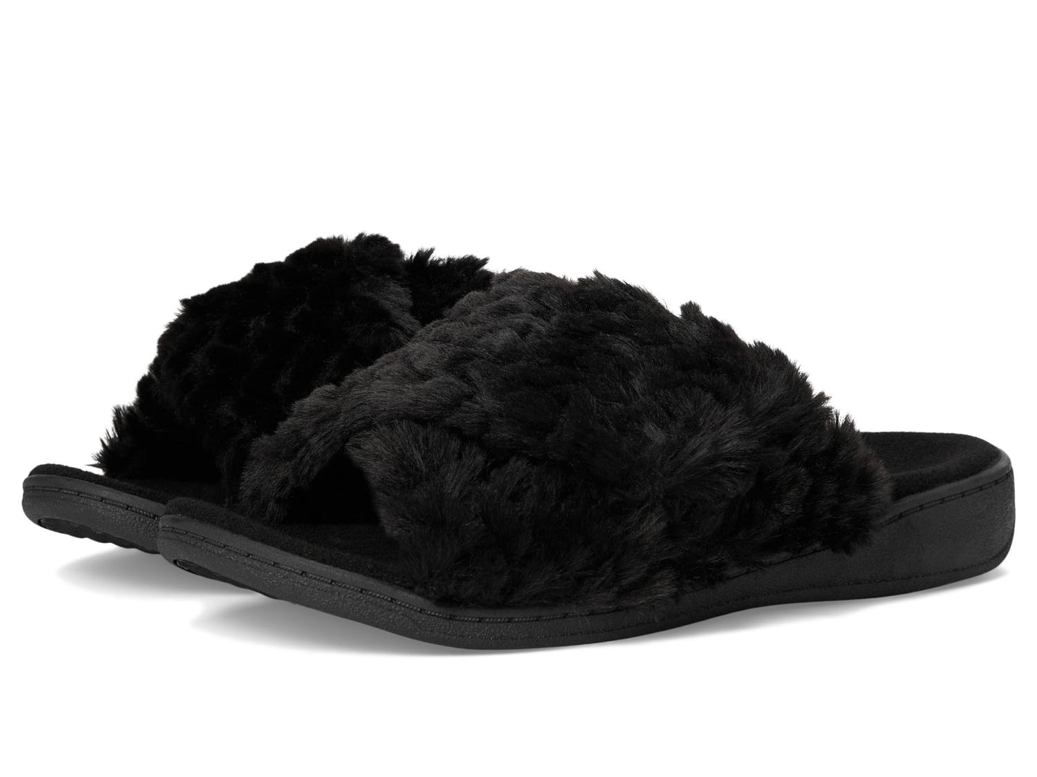 Тапочки VIONIC Relax Ii Slides, цвет Black Fabric