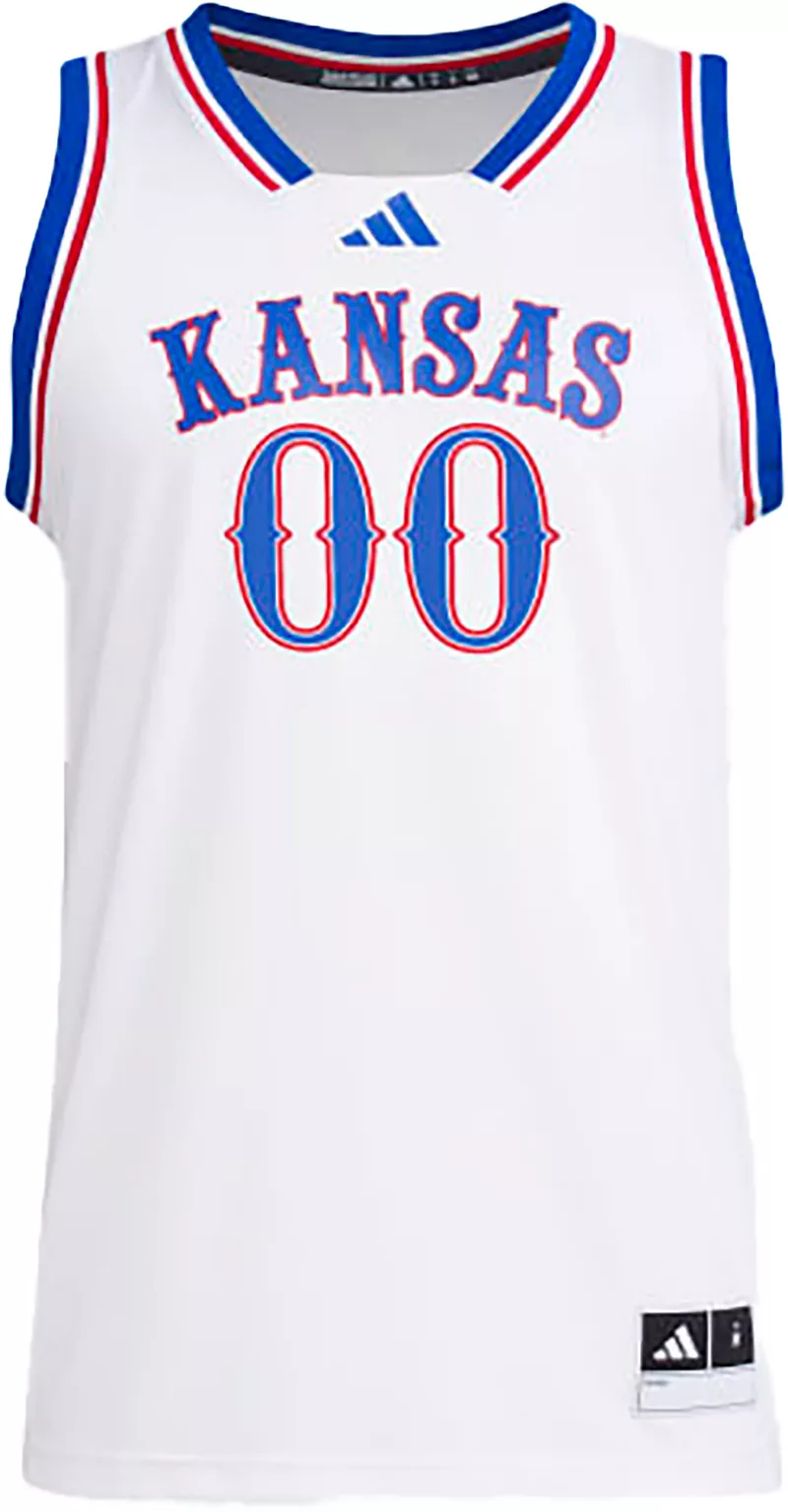 

Мужская белая майка Adidas Kansas Jayhawks Swingman