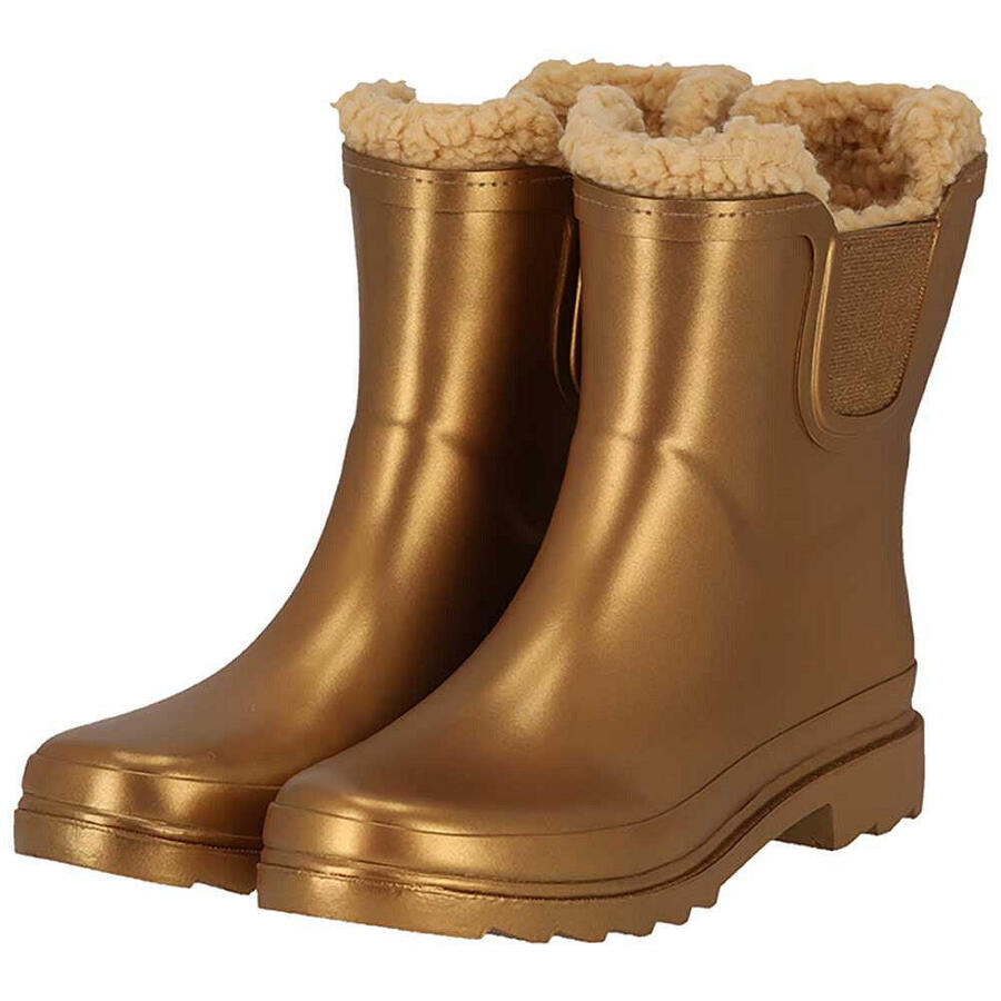 XQ FOOTWEAR Женские сапоги Челси Веллингтон с подкладкой из искусственного меха, 100% резина