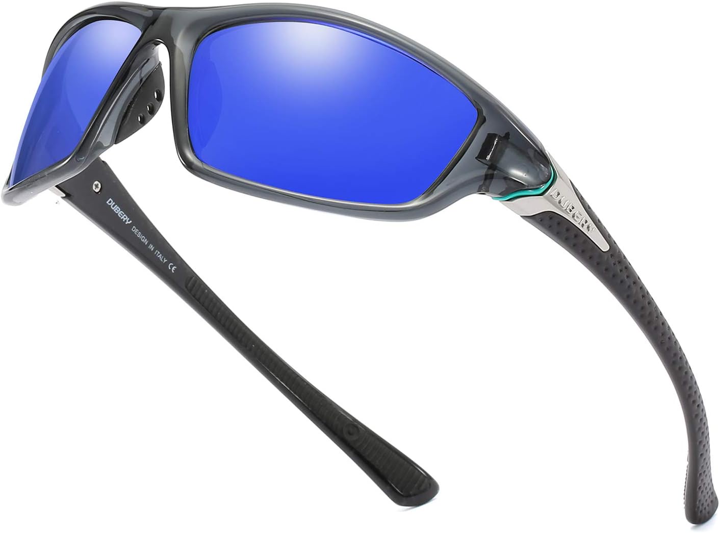 

Мужские спортивные поляризованные солнцезащитные очки DUBERY, 100% защита от УФ-излучения, для вождения, езды на велосипеде, рыбалки, модель D120, A 1-crystal Grey/Mazarine
