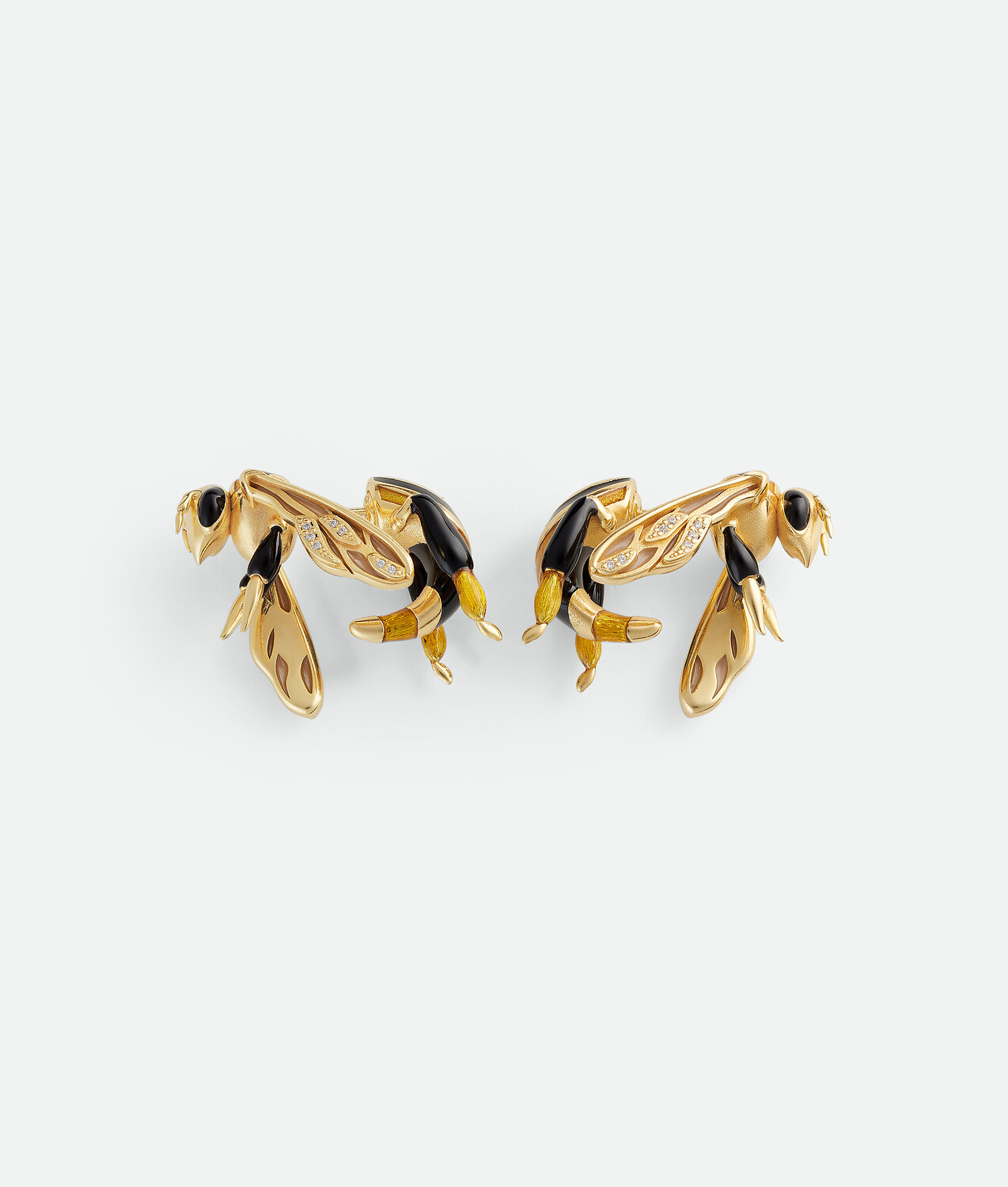 

Ape earrings BOTTEGA VENETA, белый/золотой карамельный