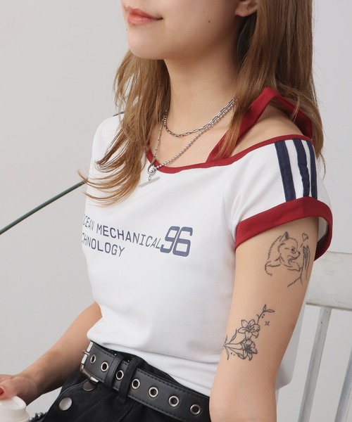 

Спортивный топ с асимметричным кроем ROOPTOKYO, белый