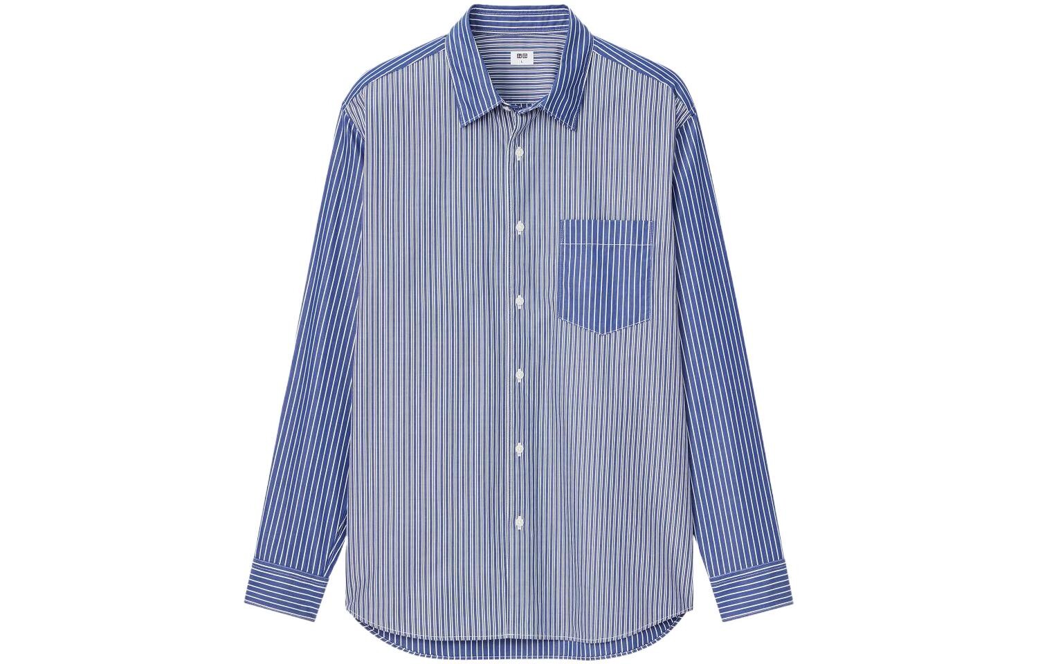 

Мужская рубашка UNIQLO, цвет Blue