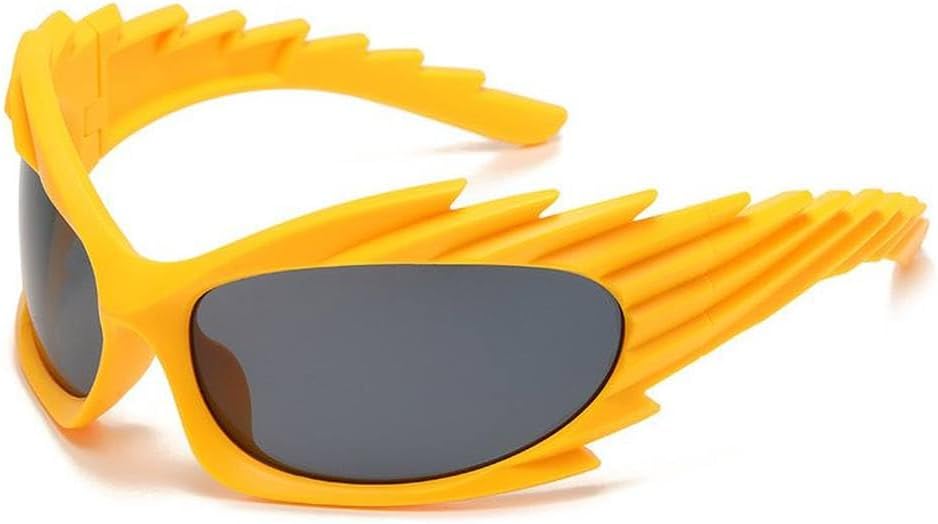 

Прямоугольные солнцезащитные очки в стиле панк с шипами, женские спортивные солнцезащитные очки, черные, ретро, ​​очки с защитой от УФ-излучения UV400 HYYZZC, C2yellowgray