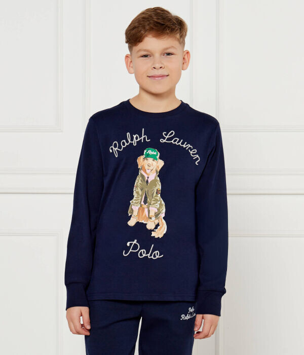 

Лонгслив детский Polo Ralph Lauren с фирменным принтом, синий