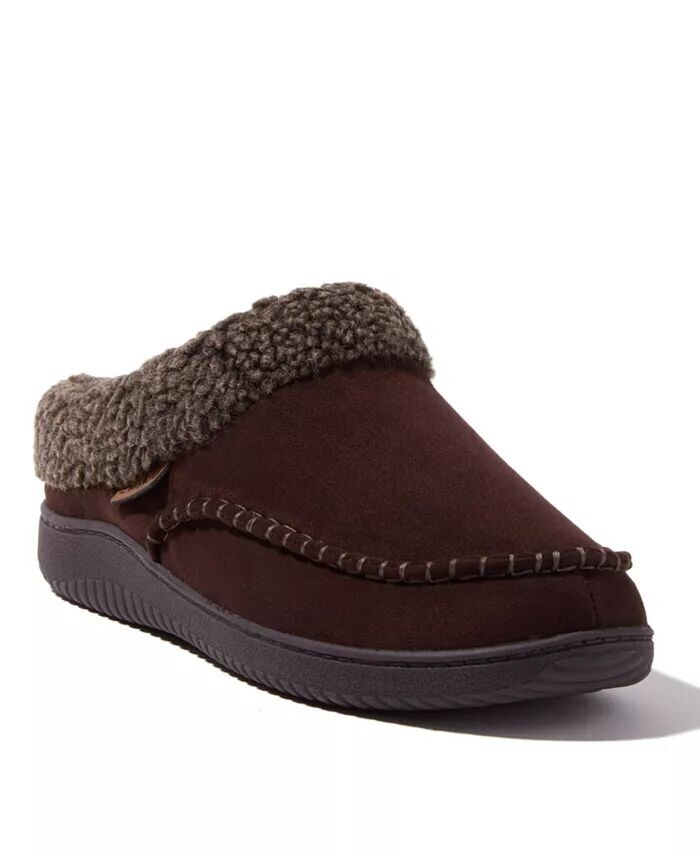 

Мужские мокасины Marshall Microsuede Toe Clog House Shoe Slipper Dearfoams, коричневый
