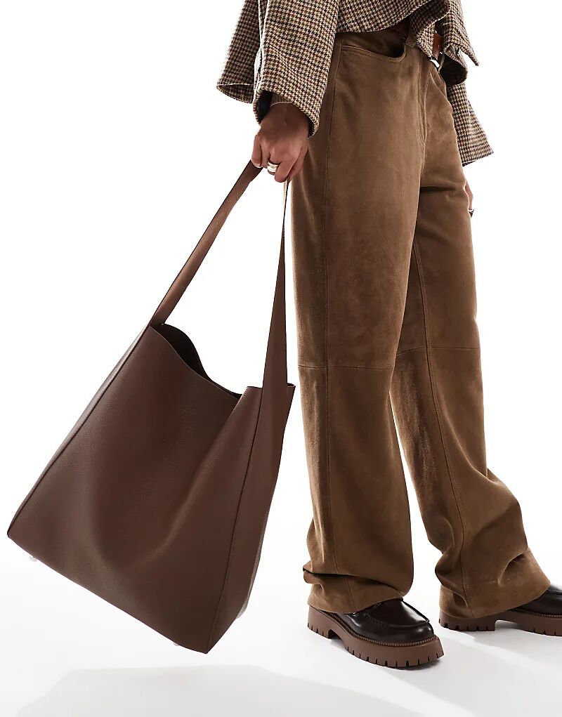 

Glamorous сумка-тоут через плечо темно-коричневого цвета