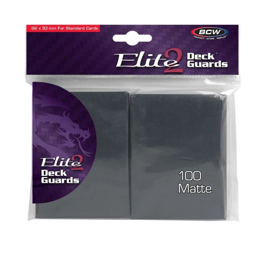 

Матовые конверты для карточек Elite 2 — холодный серый (100), Card Sleeves (BCW Supplies)
