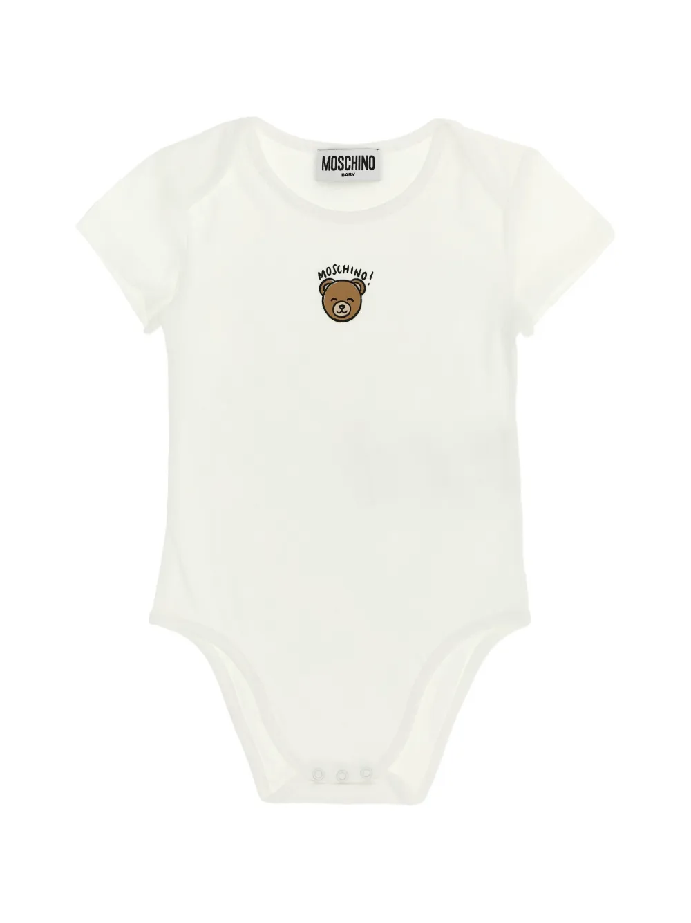 Боди с принтом медведя (набор из двух штук) Moschino Kids, белый — фото 3