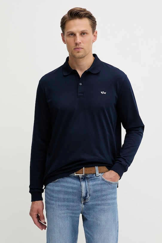 

Лонгслив хлопковый трикотаж Paul&Shark, темно-синий