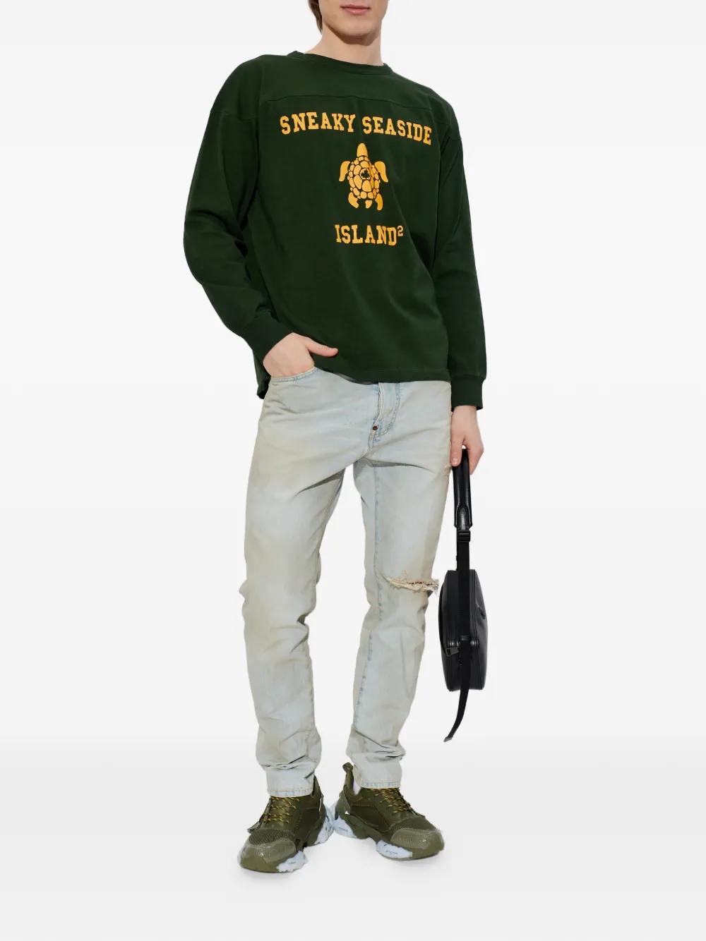 Футболка с длинными рукавами Dsquared2, зеленый — фото 2