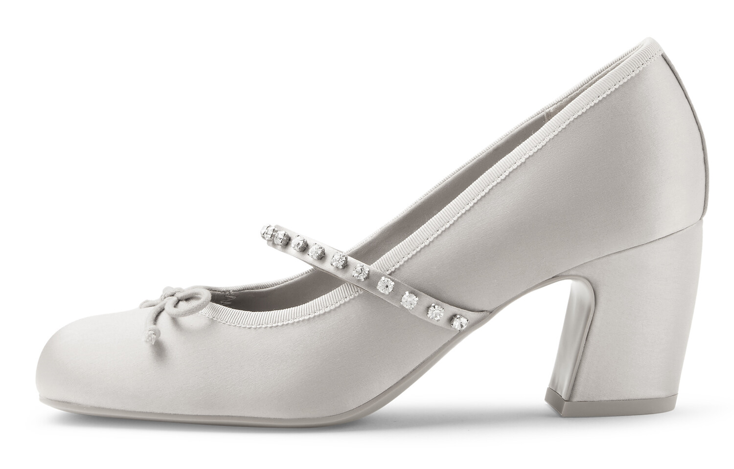 Туфли женские Charles&Keith со стразами, светло-серый