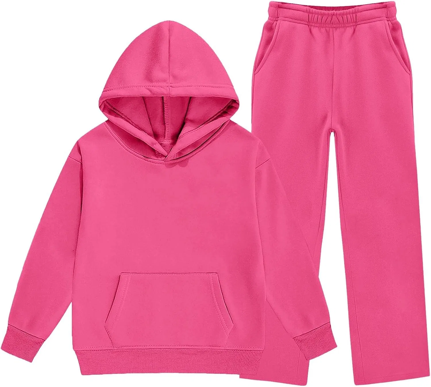 Детский спортивный костюм из флиса, 2 предмета, Hot Pink — фото 4