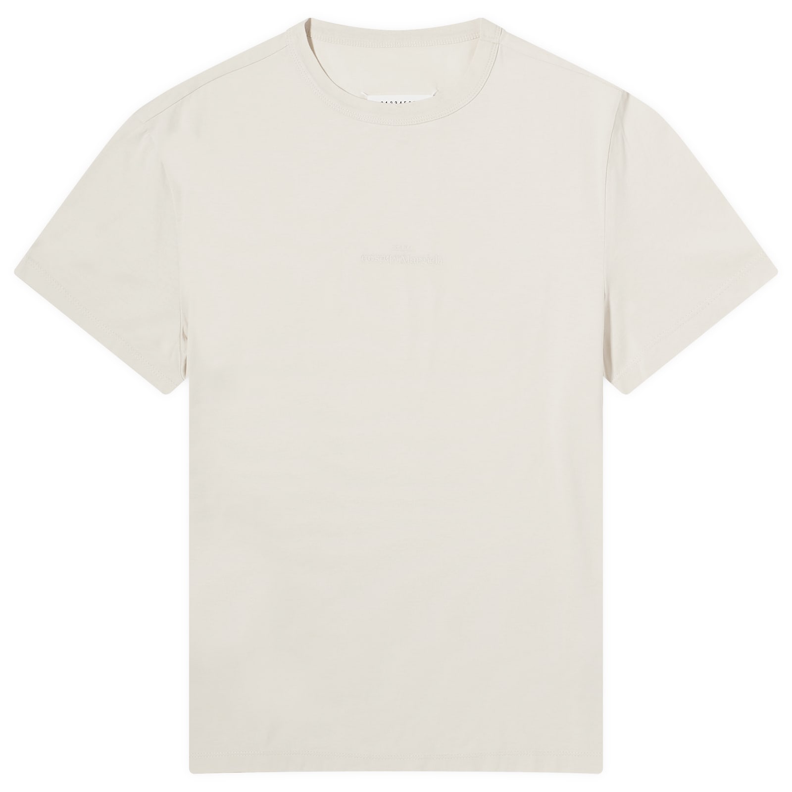 

Футболка Maison Margiela Embroidered Text Logo T-Shirt, экрю