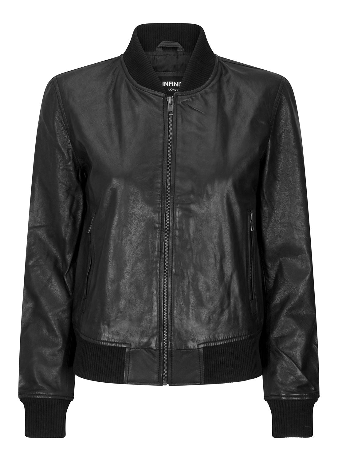

Кожаная куртка-бомбер в стиле «Varsity» в стиле «Casual Vintage» TruClothing, черный