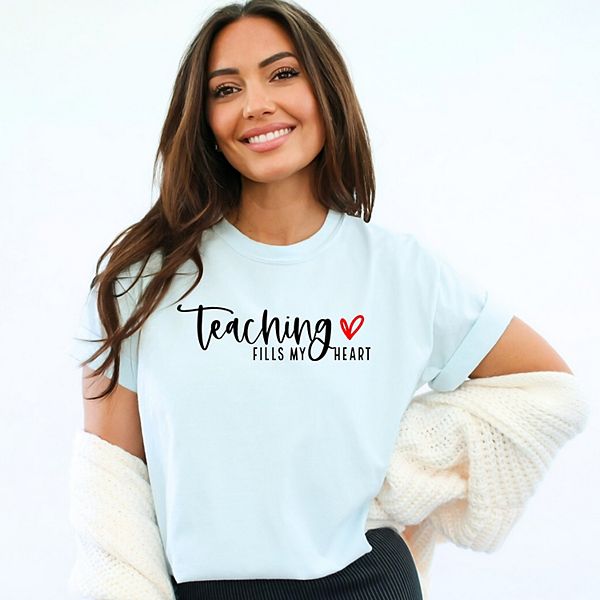 

Футболка Teaching fills my heart с эффектом окрашивания в готовом виде Simply Sage Market, Chambray, Зеленый, Футболка Teaching fills my heart с эффектом окрашивания в готовом виде Simply Sage Market, Chambray