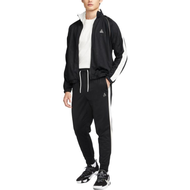 Брюки Nike Giannis Stripe Printing Lacing Pants 'Black' — фото 4