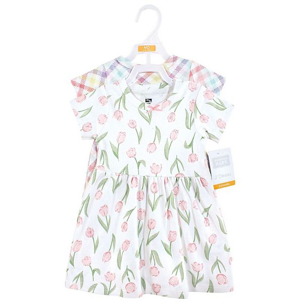 Платье для девочки Infant and toddler, хлопок, розовые тюльпаны Hudson Baby — фото 2