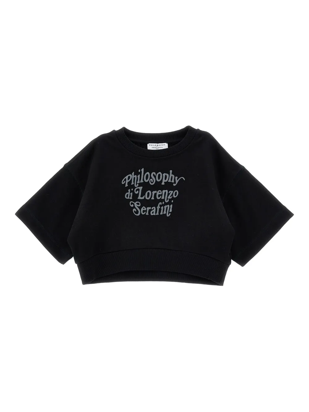

Футболка с вышитым логотипом Philosophy Di Lorenzo Serafini Kids, черный